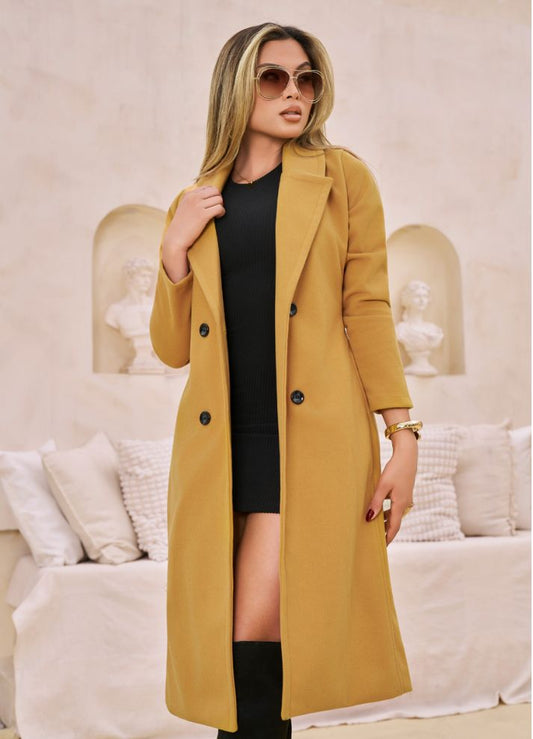 Gabán largo en paño