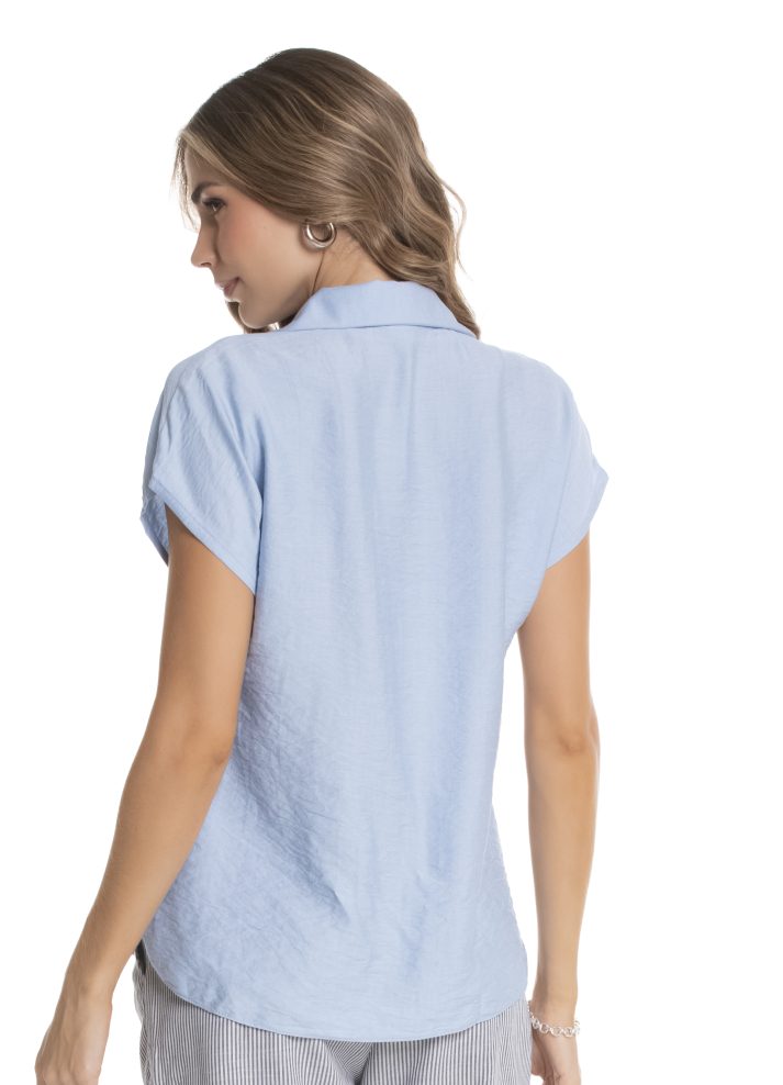 Camisa manga corta cuello camisero