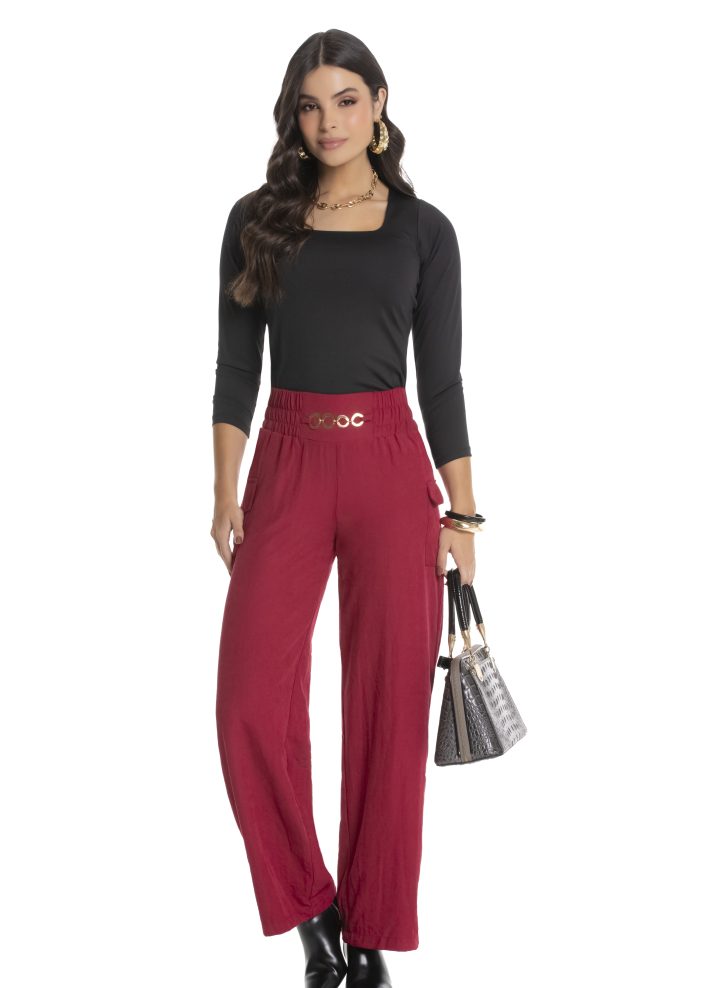 Pantalón cargo bota ancha