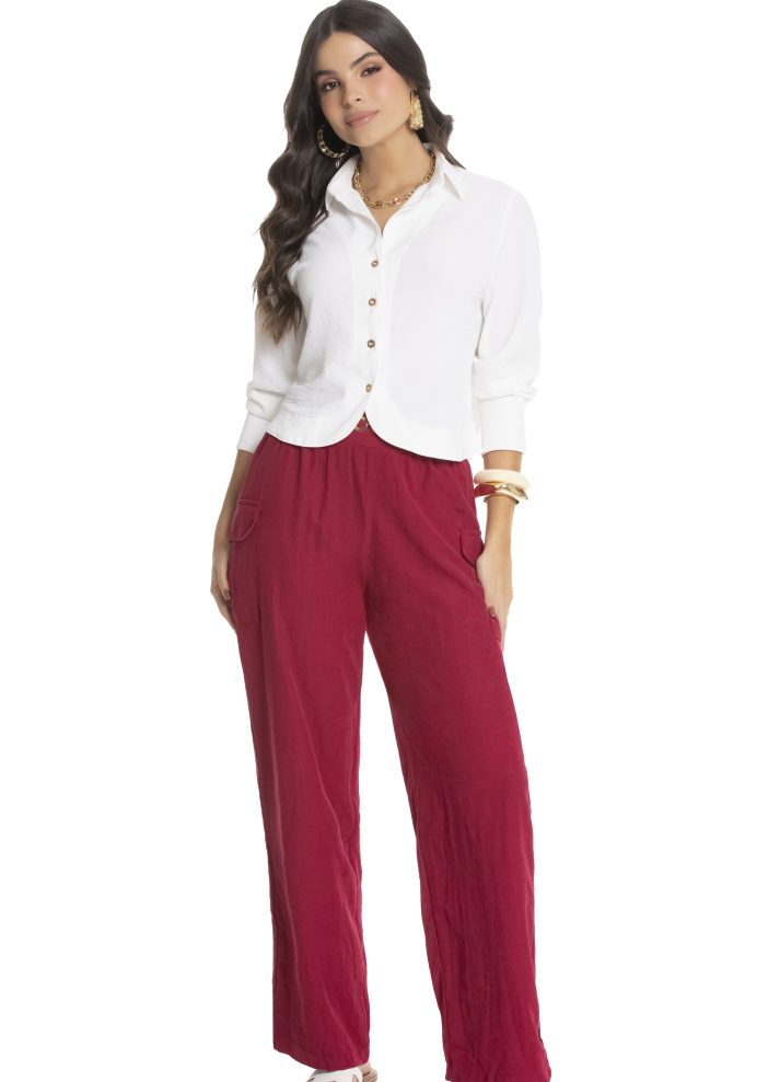 Pantalón cargo bota ancha