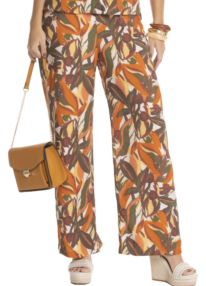 Pantalón bota ancha pretina alta