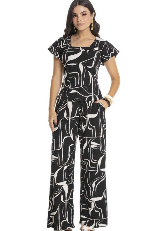 Set blusa y pantalón palazzo