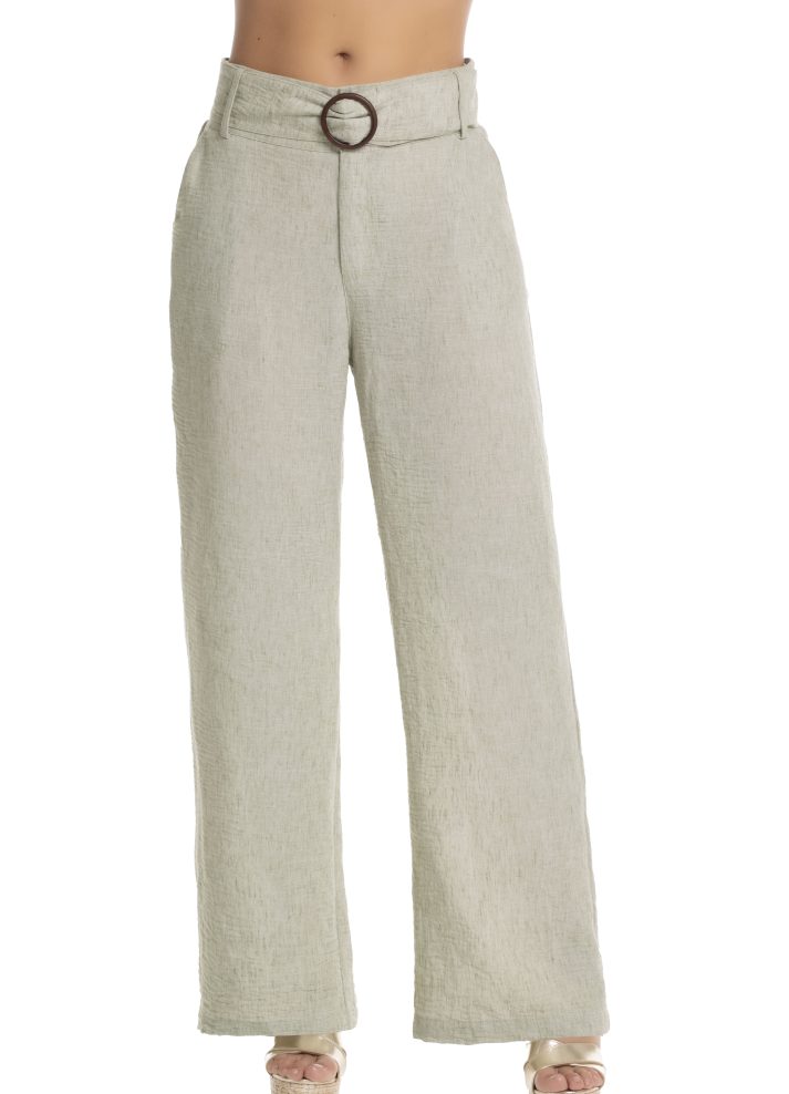 Pantalón bota ancha pretina alta