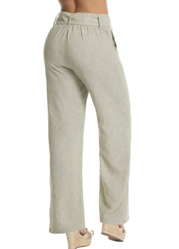 Pantalón bota ancha pretina alta