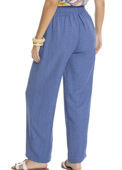 Pantalón bota amplia pretina alta