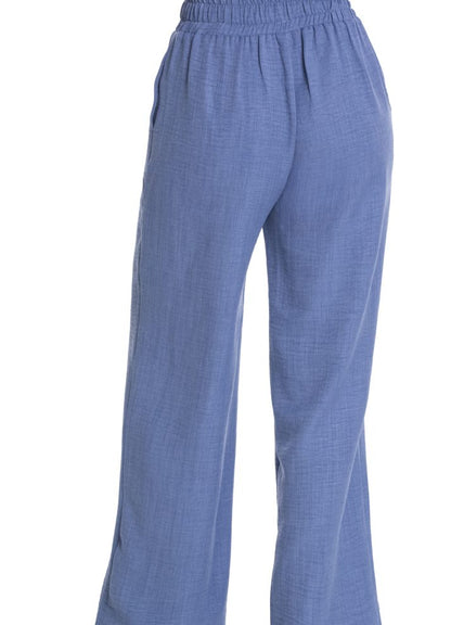 Pantalón bota amplia pretina alta