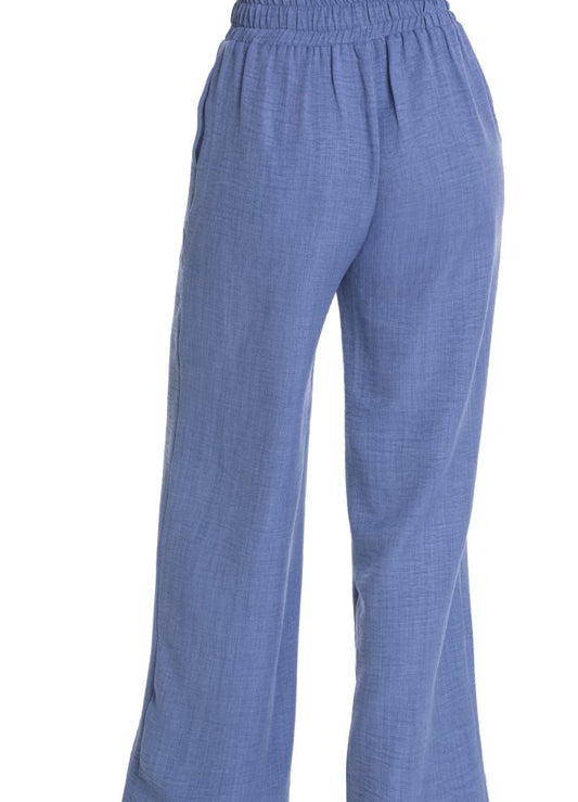 Pantalón bota amplia pretina alta
