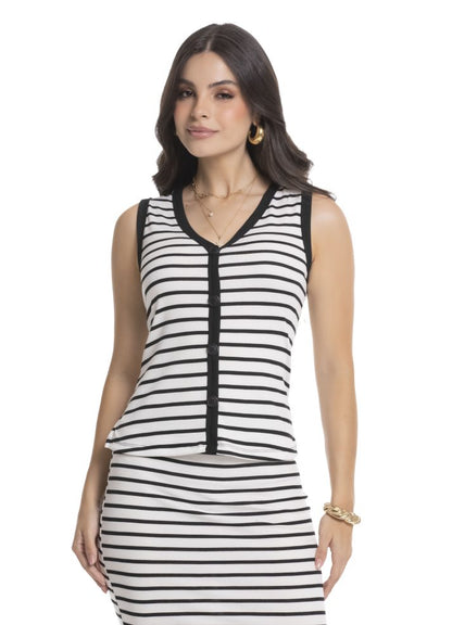 Blusa manga sisa escote en V