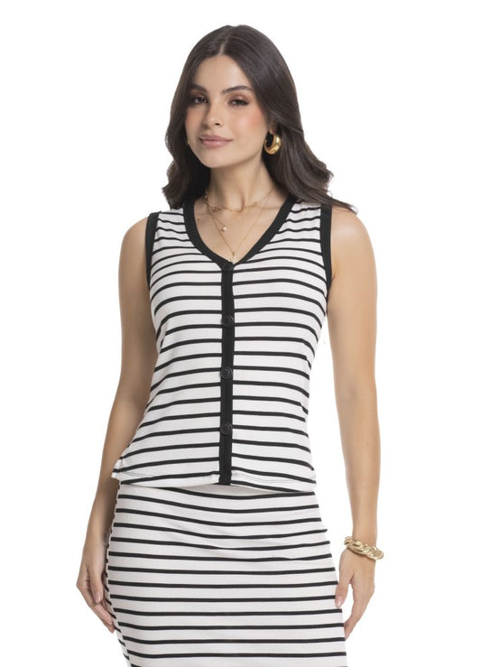 Blusa manga sisa escote en V