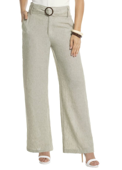 Pantalón bota ancha pretina alta