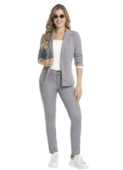 Pantalón bota skinny pretina alta