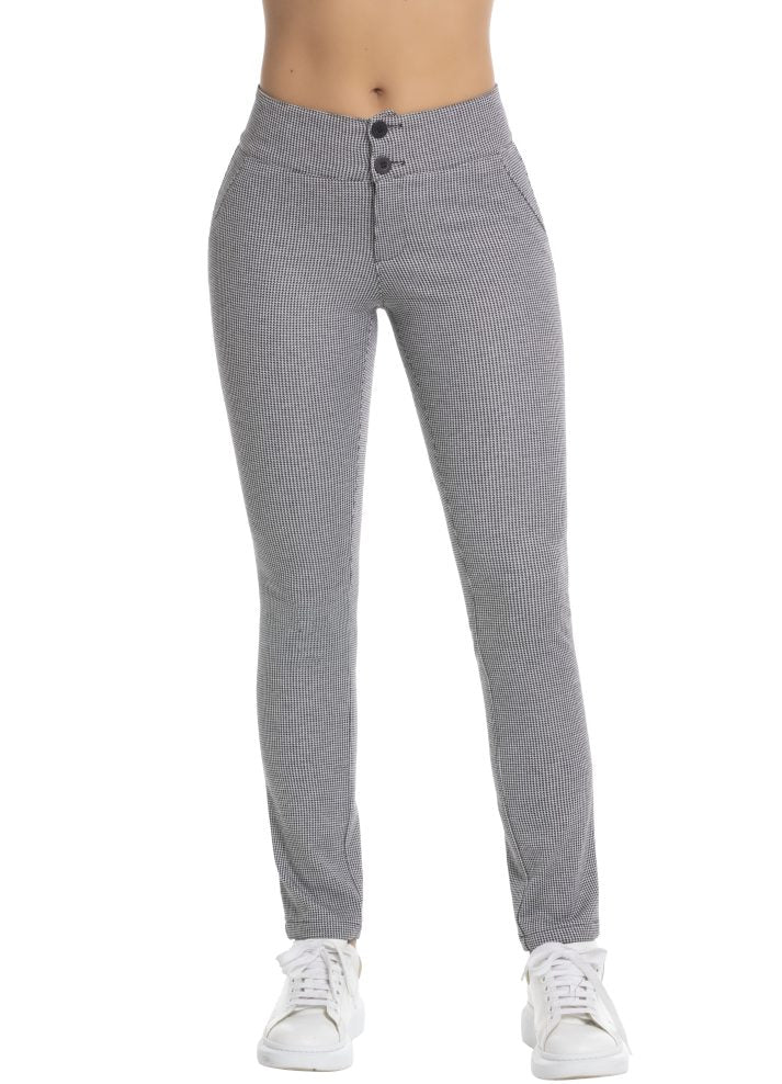 Pantalón bota skinny pretina alta