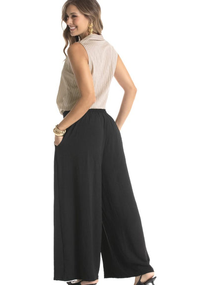 Pleated palazzo pants