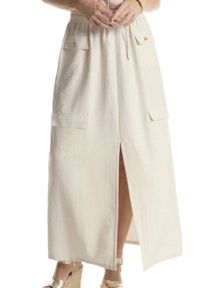 Falda larga tipo cargo