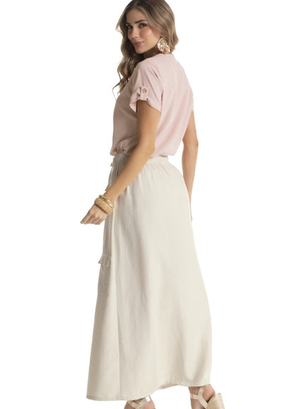 Falda larga tipo cargo