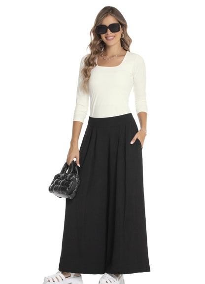 Pleated palazzo pants