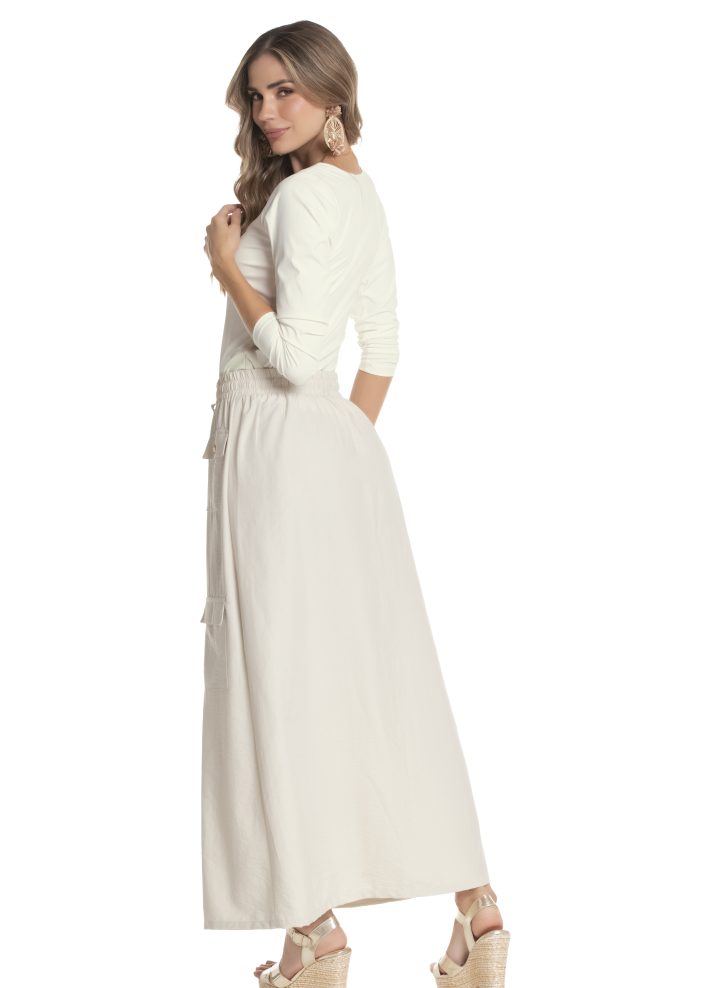 Falda larga tipo cargo