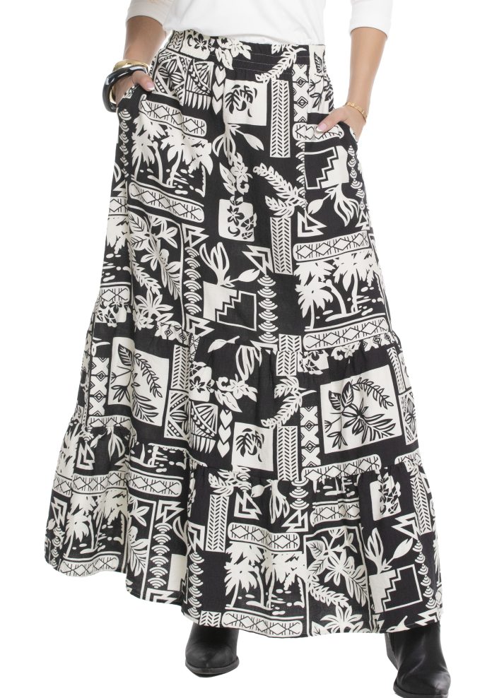 Falda larga estampada