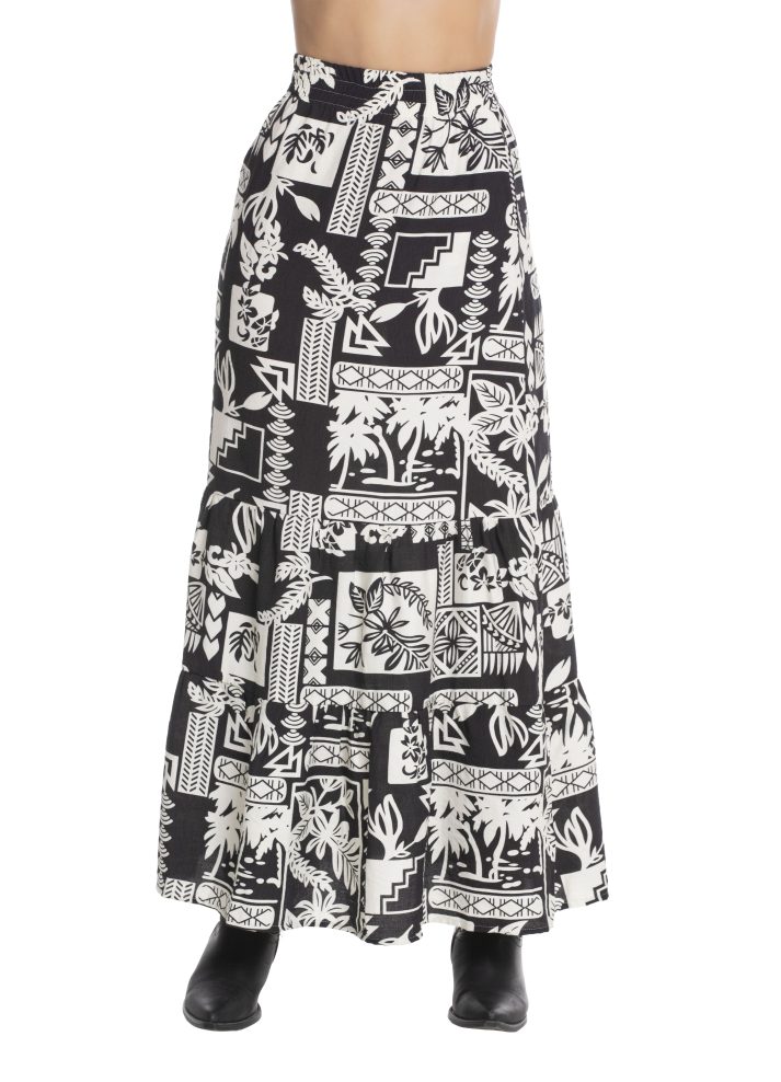 Falda larga estampada