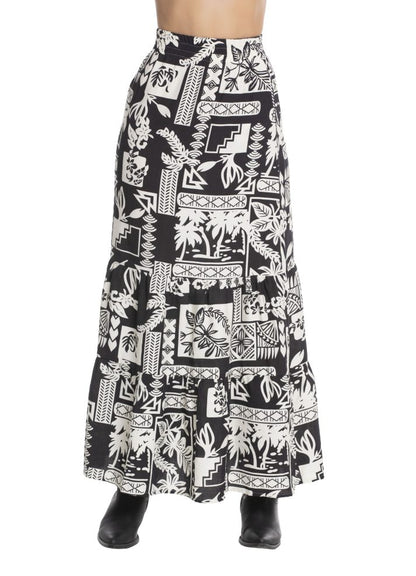 Falda larga estampada