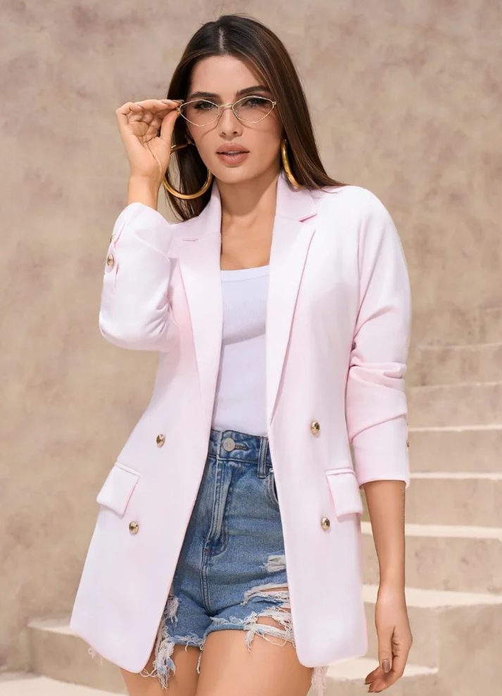 Chaqueta cuello solapa con bolsillos