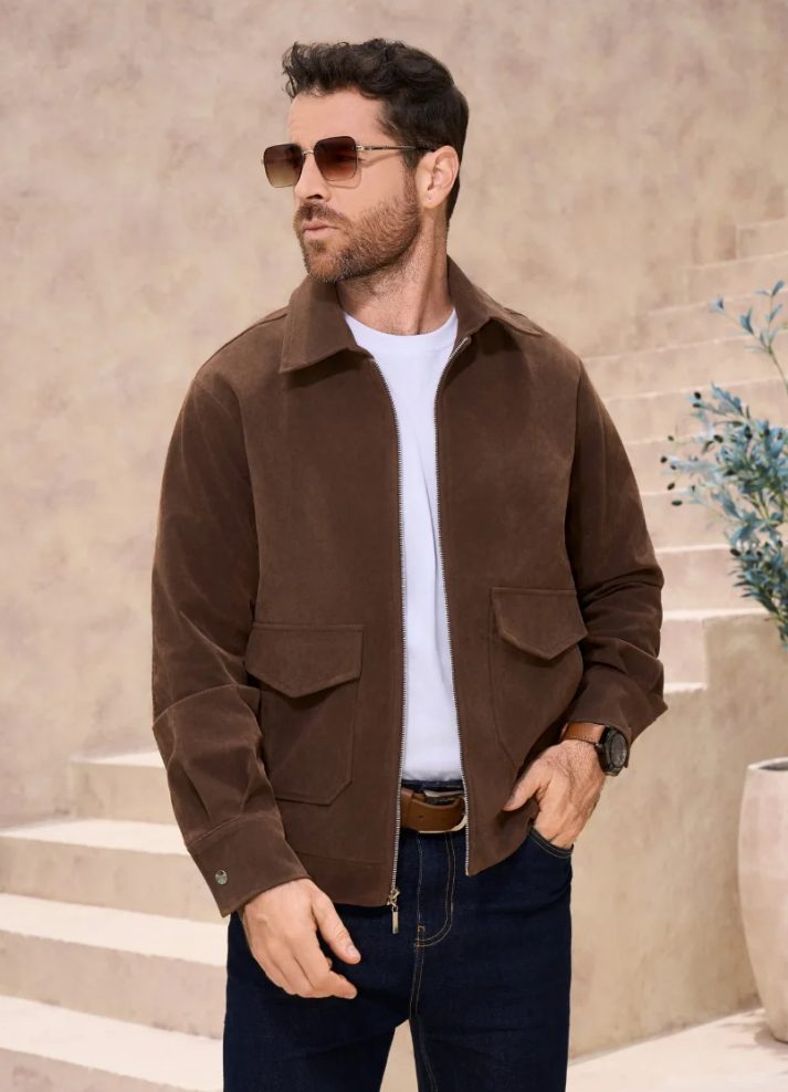 Chaqueta con bolsillos paño