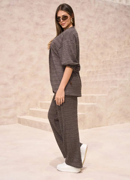 Set blusa manga 3/4 y pantalón