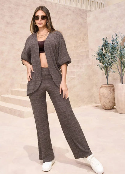 Pantalón bota ancha pretina alta