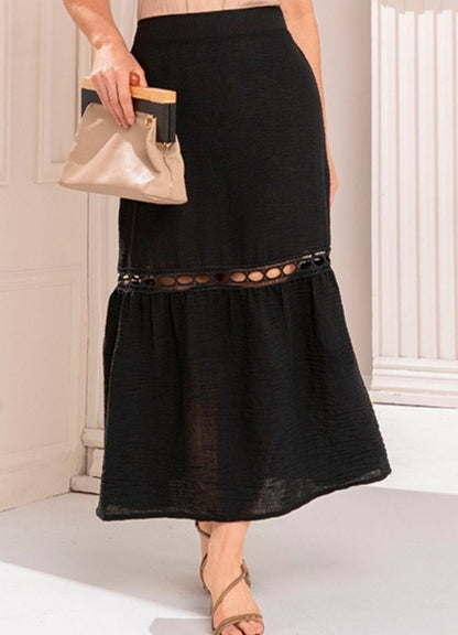 Falda larga con bolillo - Ropa Colombiana by Victoria Herrera