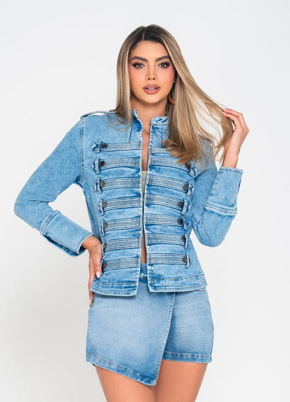 Chaqueta Denim Azul Claro