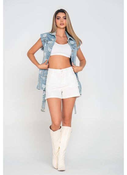 Short en denim