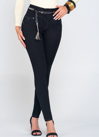 Jean tubo push up jeans 4 botones