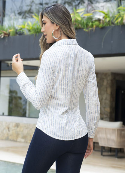 Camisa manga larga de rayas