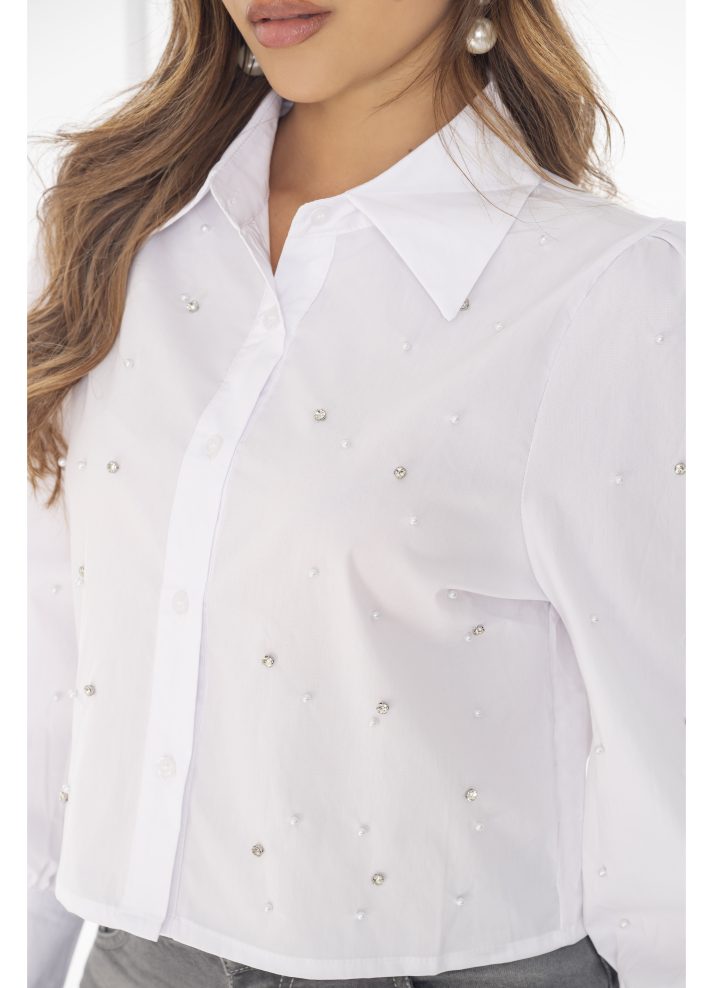 Camisa manga larga con pedreria