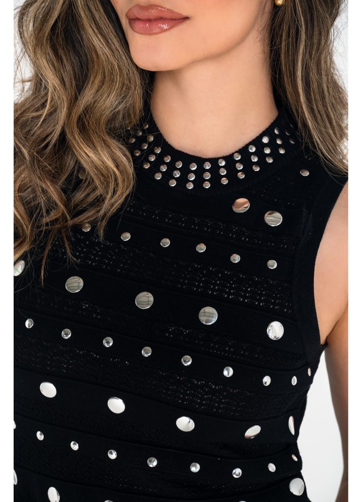 Blusa manga sisa con apliques