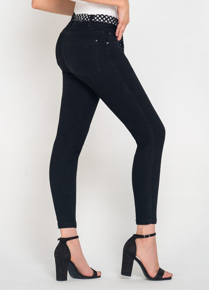 Jean skinny con un botón