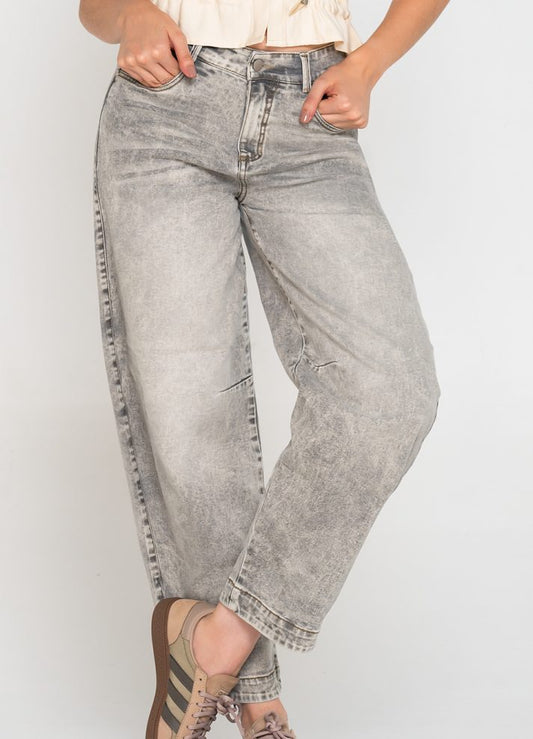 Jean balloon blusa 1 botón