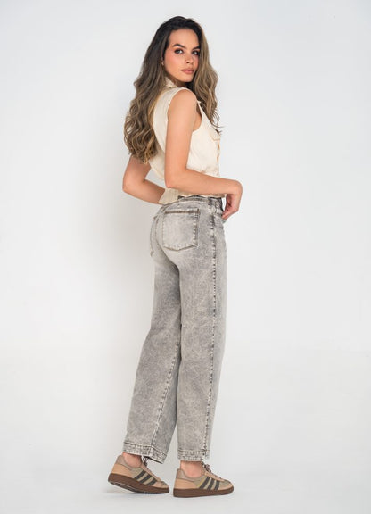 Jean balloon blusa 1 botón