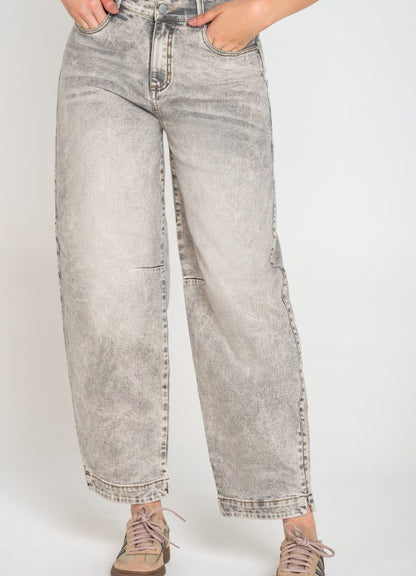 Jean balloon blusa 1 botón