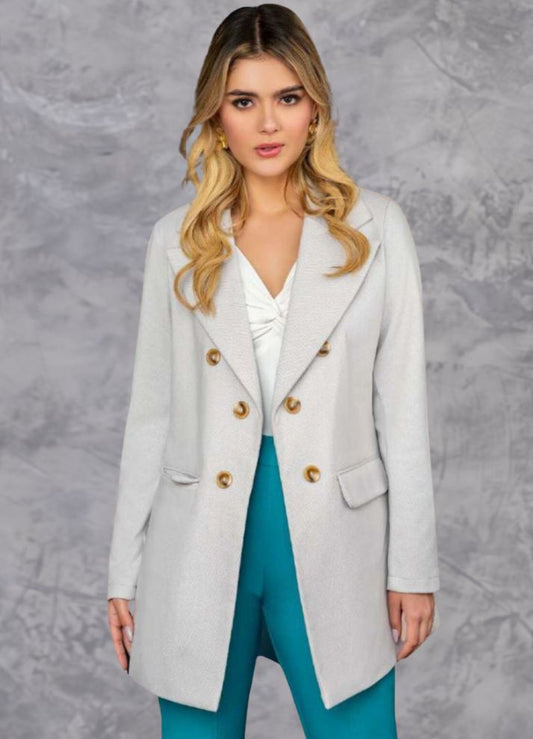 Long cloth overcoat