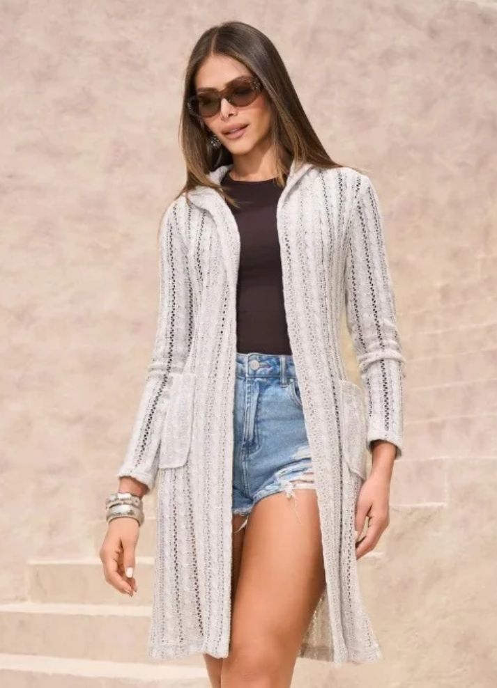 Cardigan con capucha