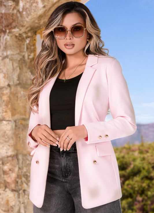 Long-sleeved jacket in fabric