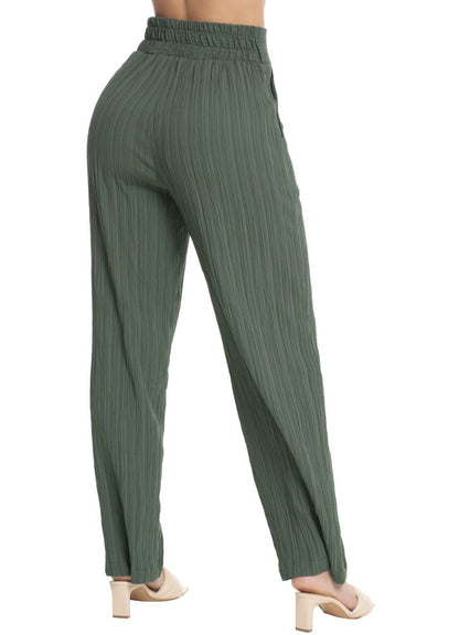 Pantalón bota ancha pretina alta