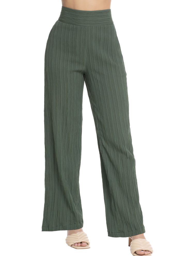 Pantalón bota ancha pretina alta