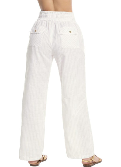 Pantalón palazzo con cinturón integrado