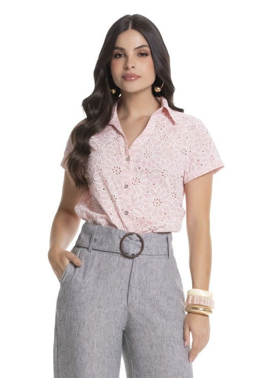 Camisa manga corta en algodón