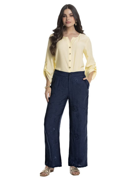 Blusa manga 3/4 escote en V