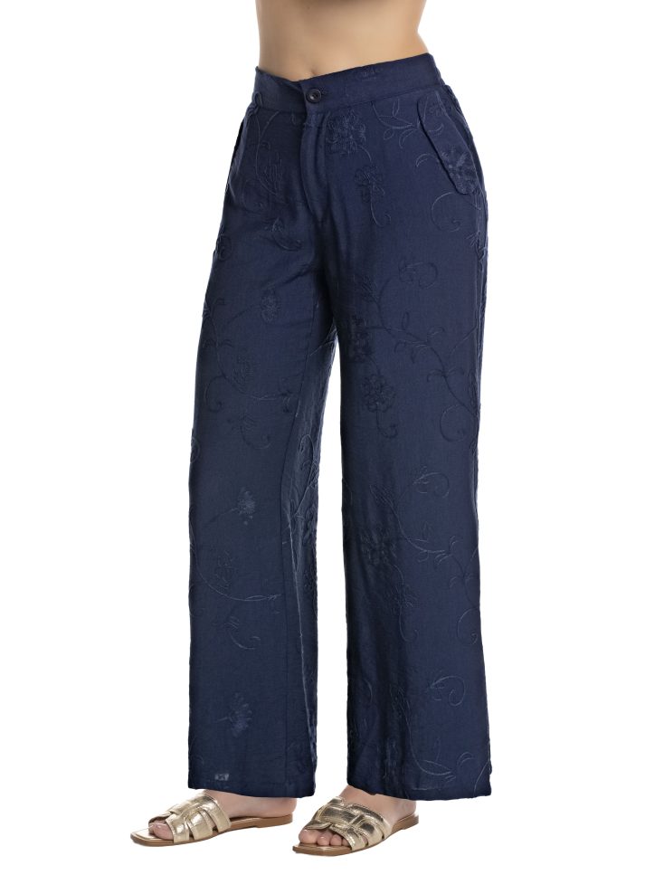 Pantalón bota ancha pretina alta