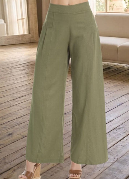 Pantalón palazzo lino