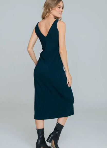 Vestido midi manga sisa